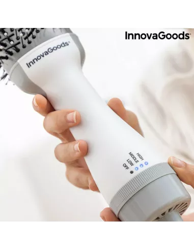 Ionic Dryer and Volumising Brush Volumio InnovaGoods White Grey 1000 W