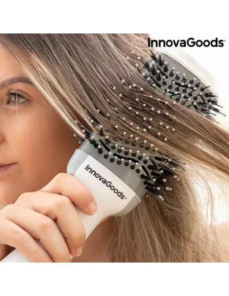 Ionic Dryer and Volumising Brush Volumio InnovaGoods White Grey 1000 W