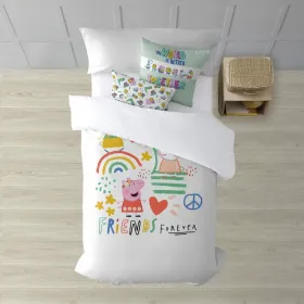 Šiaurės šalių viršelis Peppa Pig Together Spalvotas 175 Siūlai 140 x 200 cm