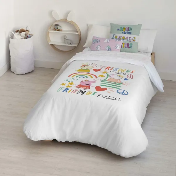 Šiaurės šalių viršelis Peppa Pig Together Spalvotas 175 Siūlai 140 x 200 cm