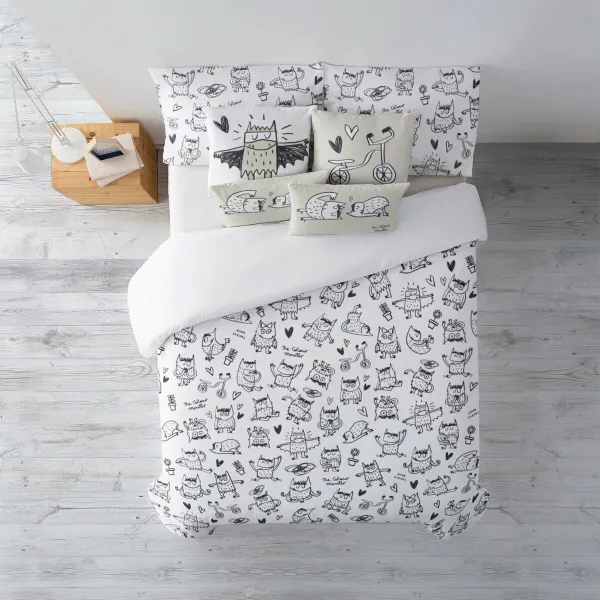 Ziemeļu pārvalks Decolores Monstre black 175 Vītnes buklets 155 x 220 cm