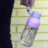 Quokka Ice Kids with strap - ecozen 430 ml water bottle with strap (Feathers)