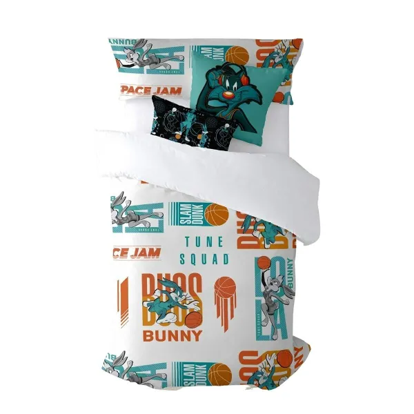 Ziemeļu pārvalks Looney Tunes Space Jam Daudzkrāsains 175 Vītnes buklets 180 x 220 cm