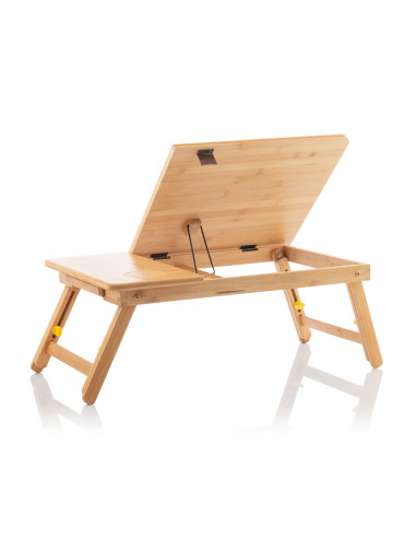 Bamboo Folding Side Table Lapwood InnovaGoods