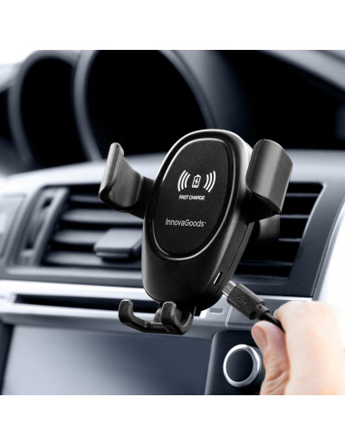 Mobile Phone Holder with Wireless Charger for Cars Wolder InnovaGoods