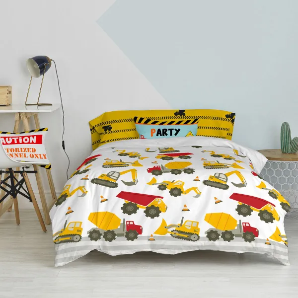 Комплект чехлов для одеяла HappyFriday Mr Fox Machinery  Разноцветный 105 кровать 2 Предметы