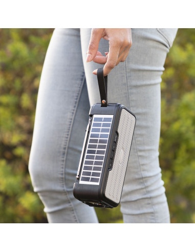 Wireless Speaker with Solar Charging and LED Torch Sunker InnovaGoods