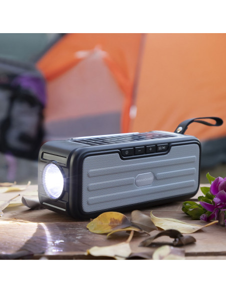 Wireless Speaker with Solar Charging and LED Torch Sunker InnovaGoods