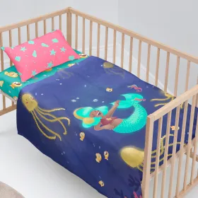 Cot Bedding Set HappyFriday Mr Fox Happy Mermaid Multicolour