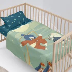 Cot Bedding Set HappyFriday Mr Fox The Warrior Multicolour