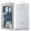 Guess Grained Printed Flower Pattern MagSafe - Case for iPhone 16 Pro (blue)