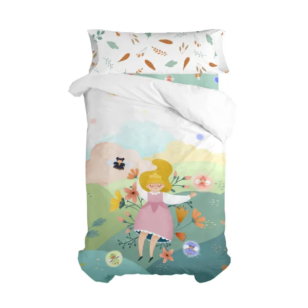 Duvet cover set HappyFriday Mr Fox Dreaming   Multicolour Single 2 Pieces