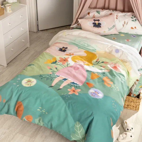Комплект чехлов для одеяла HappyFriday Mr Fox Dreaming   Разноцветный 105 кровать 2 Предметы