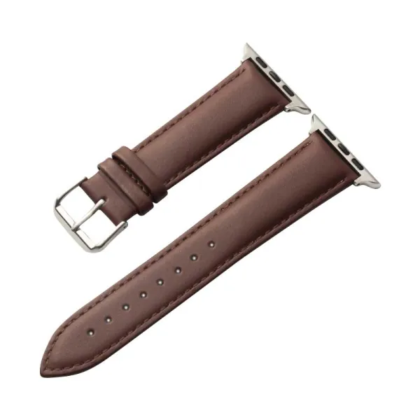 Crong Noble Band - Genuine Leather Strap for Apple Watch 44/45/46/49 mm (Espresso)