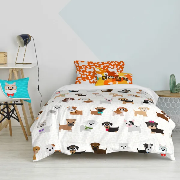 Pārtikas vāka komplekts HappyFriday Mr Fox Dogs Daudzkrāsains Gulta 80 2 Daudzums