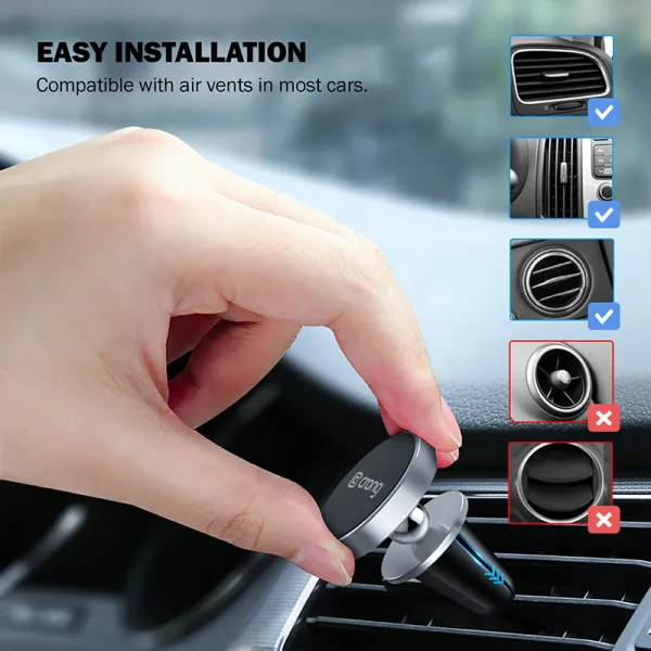 Crong Magnetic Smart Car Holder – Magnetic car phone holder (black)