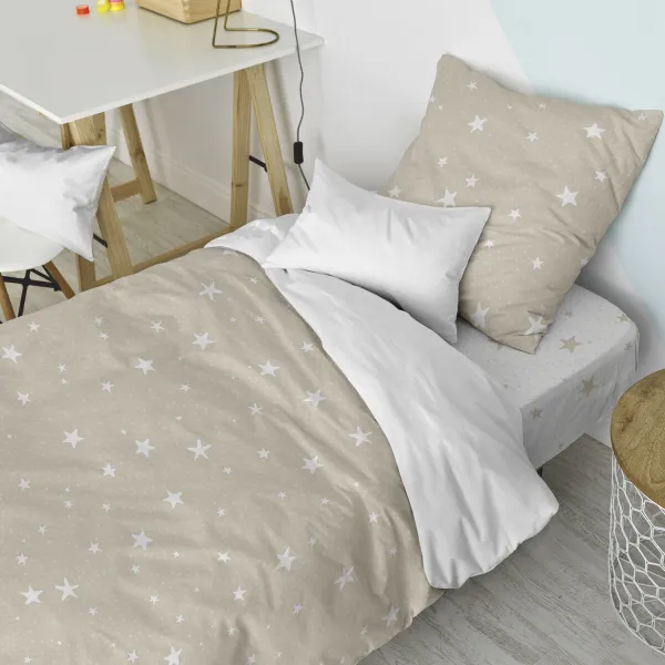 Pussilakanasetti HappyFriday Basic Kids Beige Sänky 80 2 Kappaletta