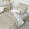 Duvet cover set HappyFriday Basic Kids Beige Single 2 Pieces