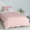 Pussilakanasetti HappyFriday Basic Kids Pinkki Sänky 80 Gingham 2 Kappaletta