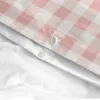 Duvet cover set HappyFriday Basic Kids Pink Single Gingham 2 Pieces