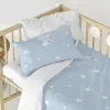 Pussilakanasetti HappyFriday Basic Kids Sininen Vauvan kehto 2 Kappaletta