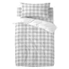 Duvet cover set HappyFriday Basic Kids Grey Baby Crib Gingham 2 Pieces