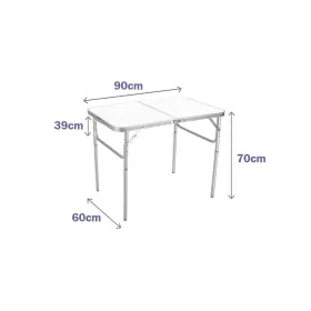 Folding Table Marbueno White 90 x 70 x 60 cm