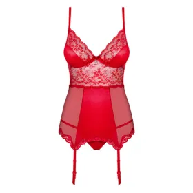 Alusvaatesetti Obsessive OB3360 Punainen S/M