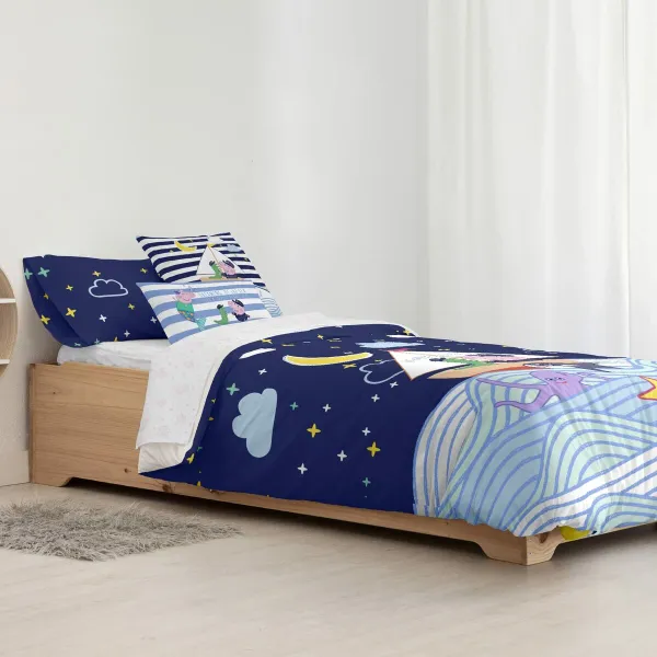 Пододеяльник Peppa Pig Sea Разноцветный 175 темы 180 x 220 cm