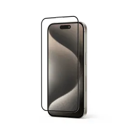 Crong Anti-Bacterial 3D Armor Glass - 9H Tempered Glass for the Full Screen iPhone 15 Pro Max + Installation Frame