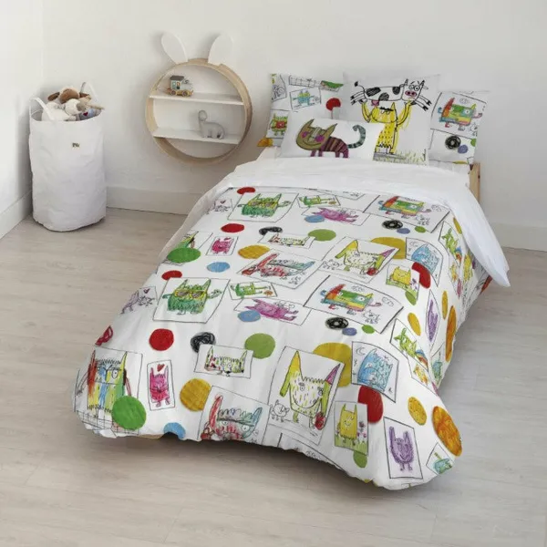 Ziemeļu pārvalks Decolores Indiana Daudzkrāsains 175 Vītnes buklets 200 x 200 cm