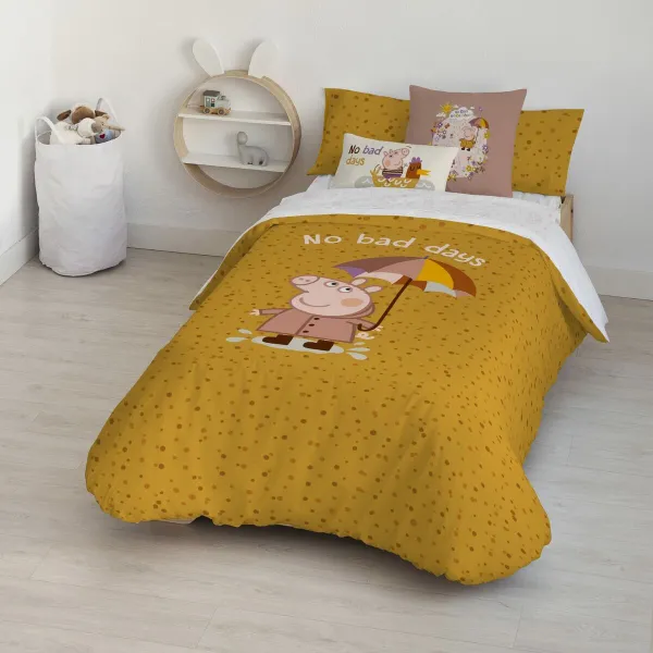 Пододеяльник Peppa Pig No Bad Days Разноцветный 175 темы 140 x 200 cm