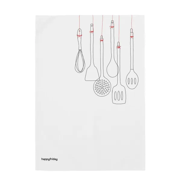 Кухонное полотенце HappyFriday Cutlery Разноцветный 70 x 50 cm (2 штук)