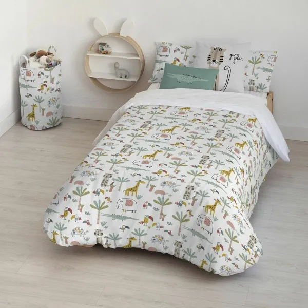 Pussilakana Kids&Cotton Jeddah Small Valkoinen Mintunvihreä 180 x 220 cm