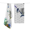 Кухонное полотенце HappyFriday Fish Разноцветный 70 x 50 cm (2 штук)