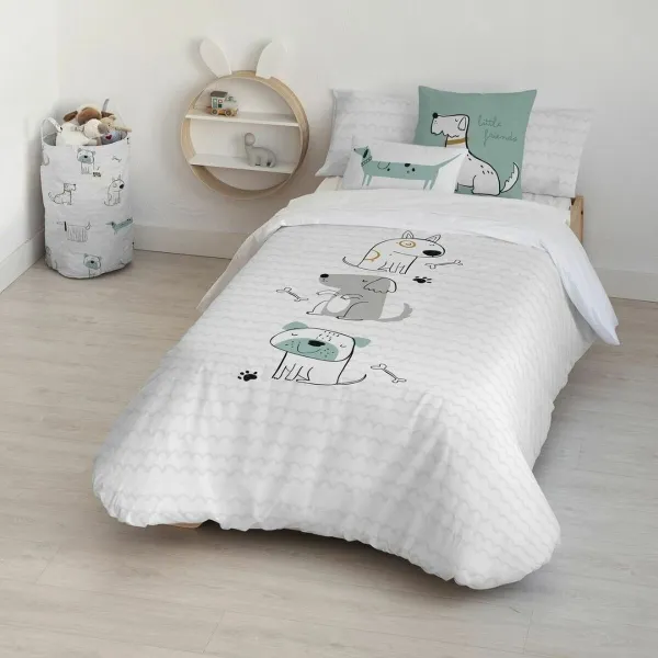 Ziemeļu pārvalks Kids&Cotton Huali Big Zils Balts 180 x 220 cm