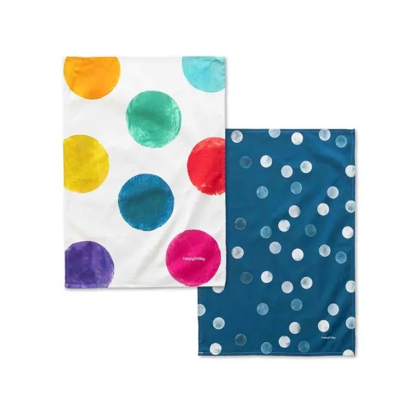 Keittiöliina HappyFriday Confetti Monivärinen 70 x 50 cm (2 osaa)