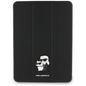 Karl Lagerfeld Book Cover Saffiano Magnetic Karl & Choupette - Case iPad Air 11” M3 (2025) / iPad Air 11” M2 (2024) (black)