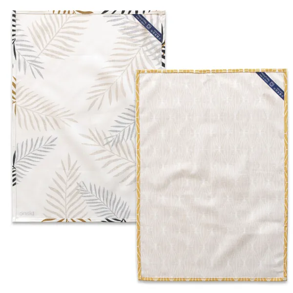 Virtuves Dvielis HappyFriday Blanc Foliage Daudzkrāsains 70 x 50 cm (2 gb.)