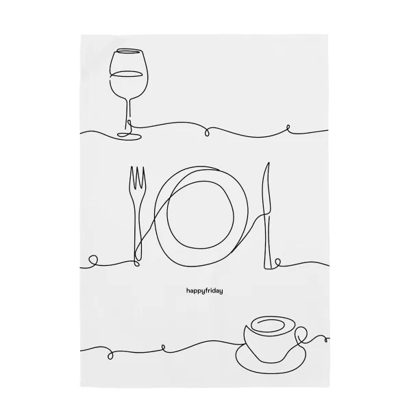 Кухонное полотенце HappyFriday To Eat Разноцветный 70 x 50 cm (2 штук)