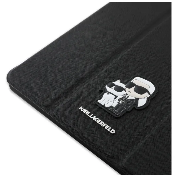 Karl Lagerfeld Book Cover Saffiano Magnetic Karl & Choupette - Case iPad Air 11” M3 (2025) / iPad Air 11” M2 (2024) (black)