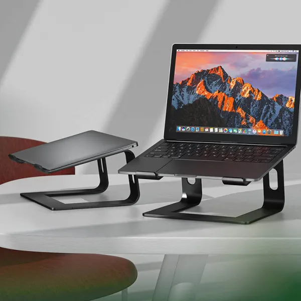 Crong AluBench – Aluminum Laptop Stand (Black)