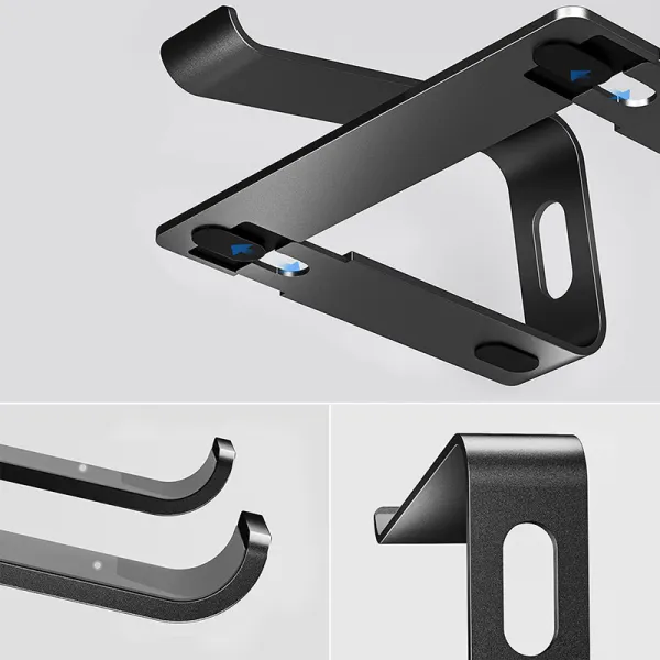 Crong AluBench – Aluminum Laptop Stand (Black)