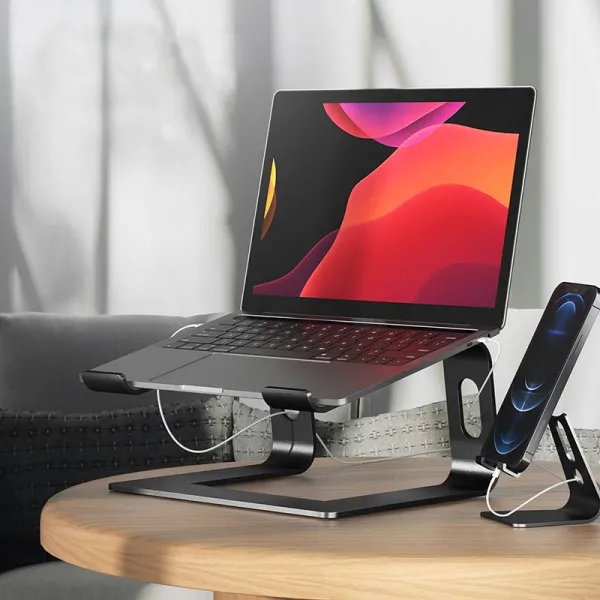 Crong AluBench – Aluminum Laptop Stand (Black)