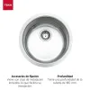 Sink with One Basin Teka BE039 5006 Silver