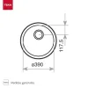 Sink with One Basin Teka BE039 5006 Silver
