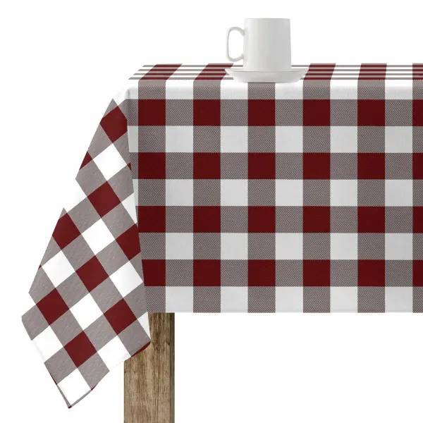 Tahroja estävä pöytäliina Belum Cuadros Punaruskea 300 x 150 cm