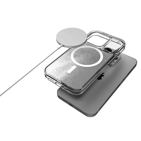 STM Relax Sand MagSafe - Case for iPhone 15 Pro (Clear / White)
