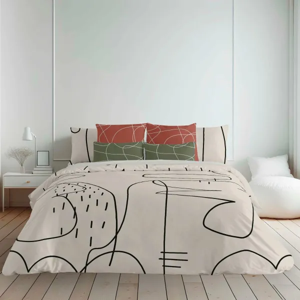 Пододеяльник Decolores Burdeos Разноцветный 175 темы 140 x 200 cm Горлышко бутылки