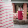 Quokka Boost Coffee Tumbler - Stainless Steel Thermal Mug with Infuser 400ml (Maroon)